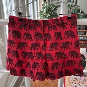 JCrew elephant print orange/blue Size 8